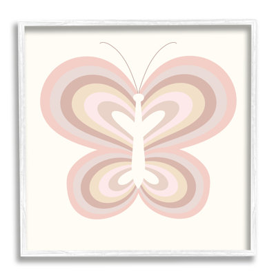 Illustration pour enfants, ailes de papillon, arc-en-ciel