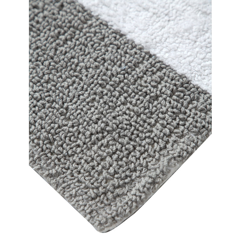 Peraza Bath Rug, Silver