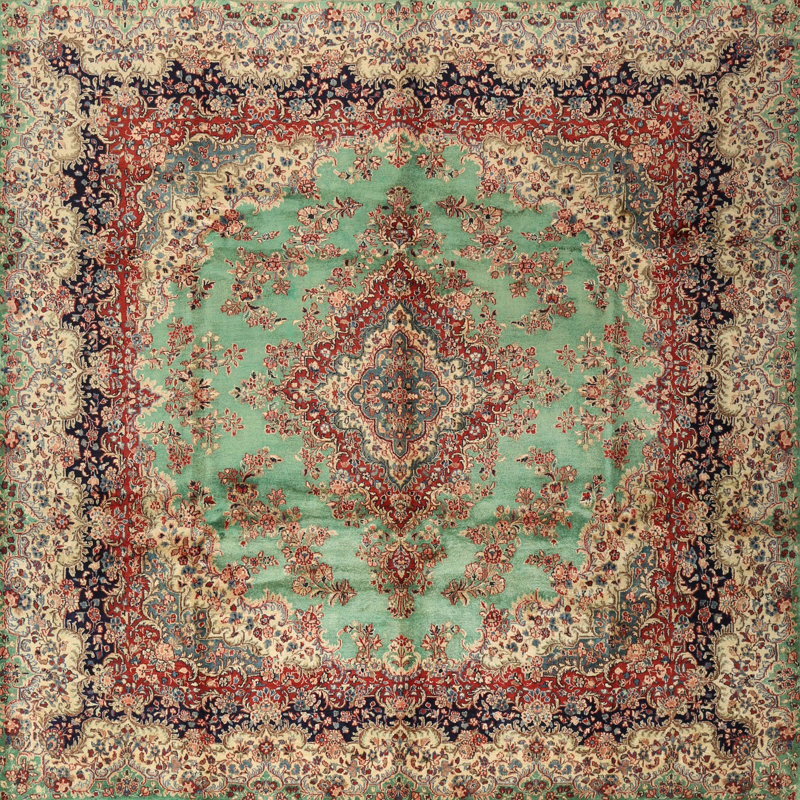 Tapis oriental beige, Rond 5 pi