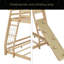Twin Over Queen House Bunk Bed With Climbing Nets And Climbing Ramp-1164176930
