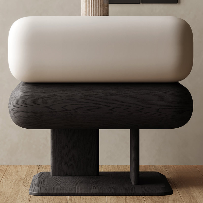 15.7'' W Nightstand Modern Side Table Bedroom with Drawer, Small End Bedside Table with Solid Wood Legs for Bedroom, Dorm and Living Room