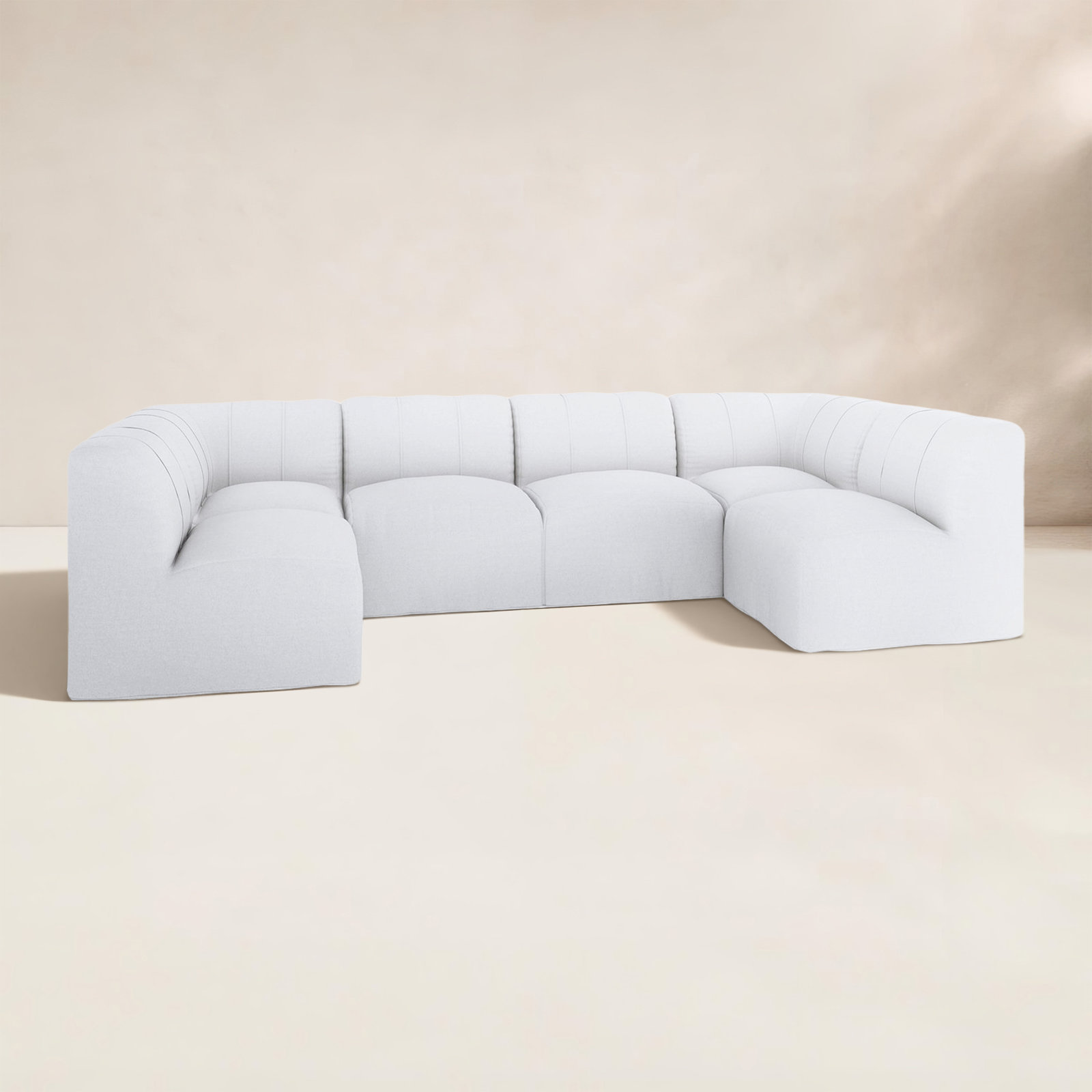 Praia 6-Person Sunbrella® Patio Seating Group, Canvas White Sunbrella® Canvas