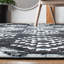 Tapis tissé géométrique noir / ivoire Gonsales-1472552062
