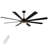 72" Integrated Led Matte Black Large Smart Ceiling Fan With Remote Control