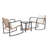 Krusa 2-Person Steel Outdoor Seating Group