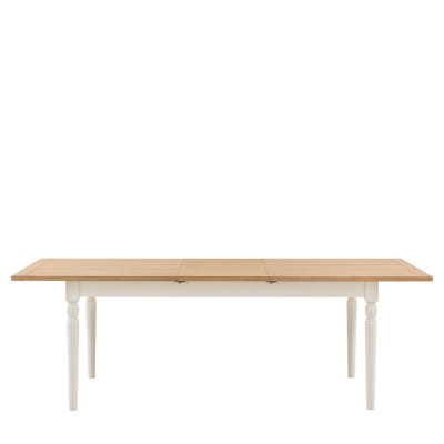Extendable Oak Solid Wood Base Dining Table