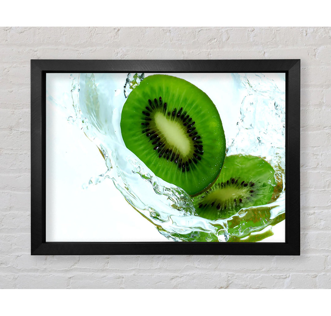 Fresh Kiwi Splash - Einzelne Bilderrahmen Kunstdrucke