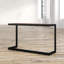 Console de rangement industrielle en acacia massif de 52 po de largeur avec conception en C et structure en métal-1178671635