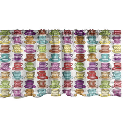 Ambesonne Camouflage Valance Pack of 2 Green Forest Motif 47423