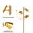 Sowder 64'' Golden Tree Floor Lamp