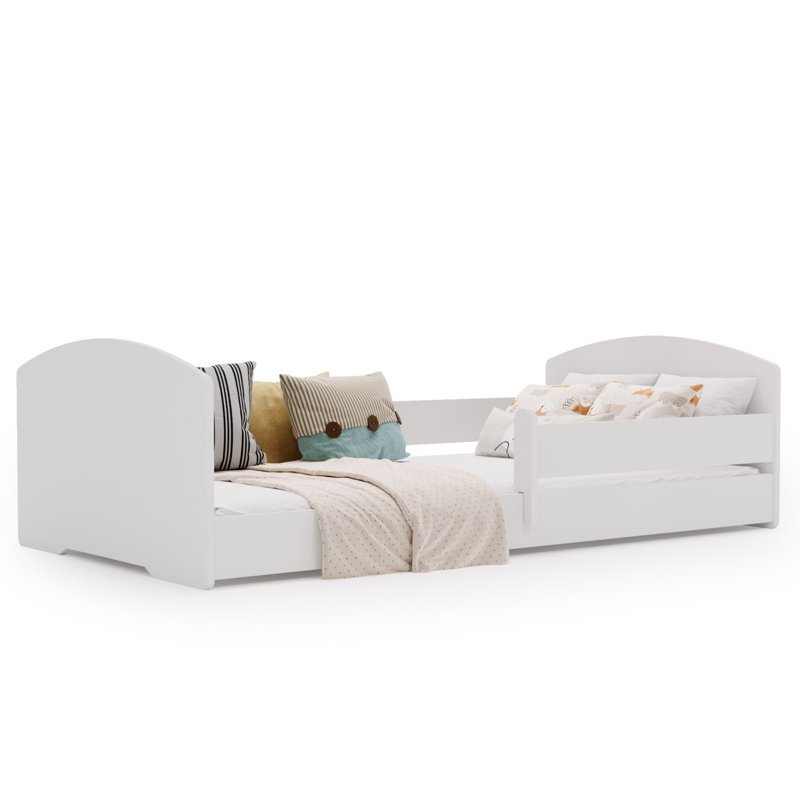 Montessori children's bed LEO - low bed with railing, Cot Bed/Toddler (70 x 140cm)