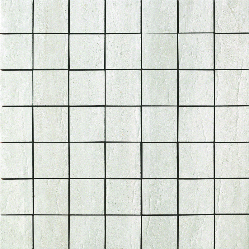 Carreau de mosaïque en porcelaine Travertini, Gris
