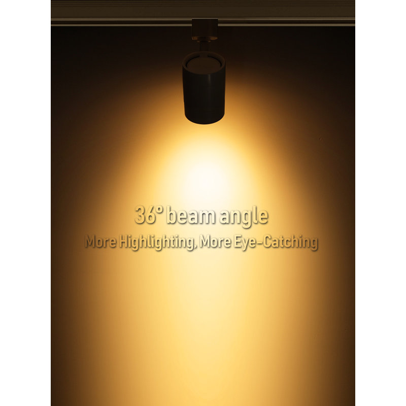 Projecteurs sur rail à DEL à intensité variable, luminaires sur rail H, 600 lm, 8,5 W, Cri90, angle de faisceau de 36 °, blanc doux 2700 K