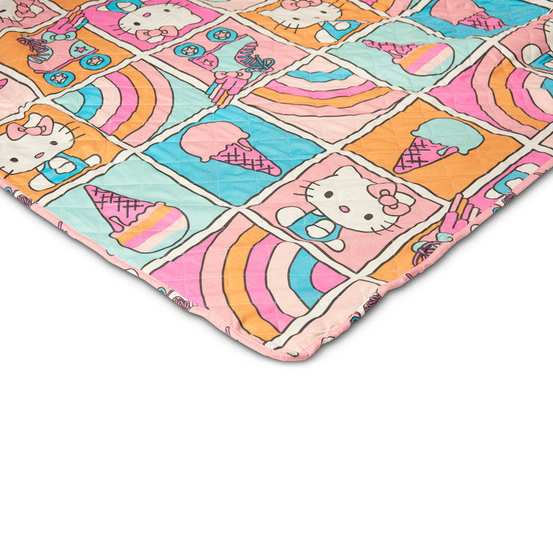 Couverture Sanpi Hello Kitty Rainbow, Rose, Grand lit