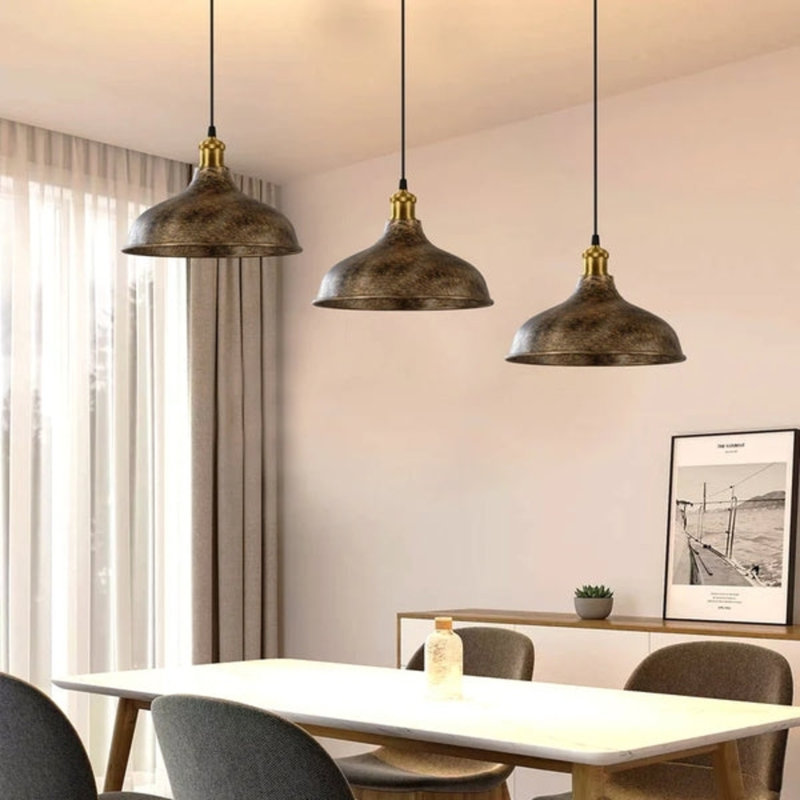 2 - Light Dome Pendant, Brushed Copper