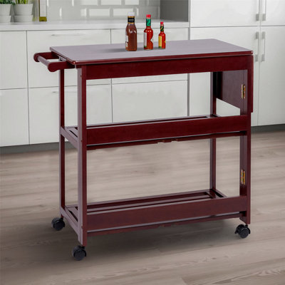Rodrianna Wood Kitchen Cart