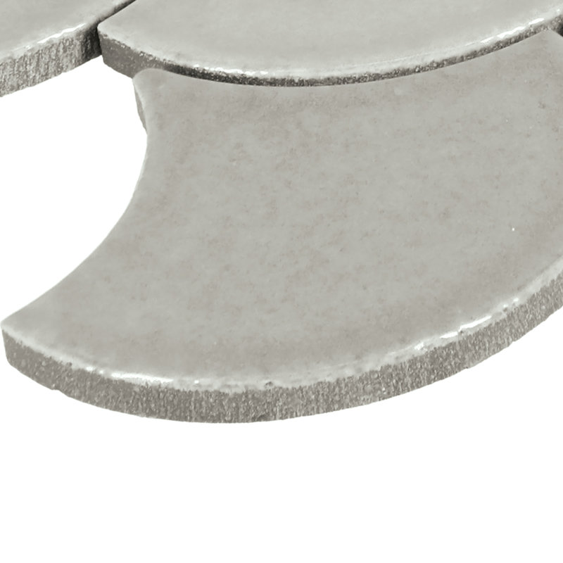 Daltile Miramo 3" Ceramic Fan Wall Mosaic (10 PCS Per Carton) (10.20 SQFT Per Carton), Oyster