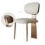 Chaise d'appoint rembourrée dorée (ensemble de 2)-1260002478