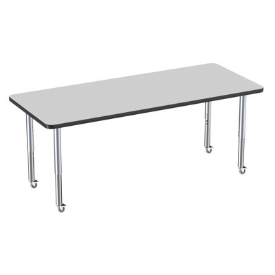 Table rectangulaire d'activité rectangulaire avec pieds réglables