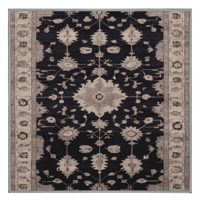 Machine Washable Overdyed Gray Area Rug