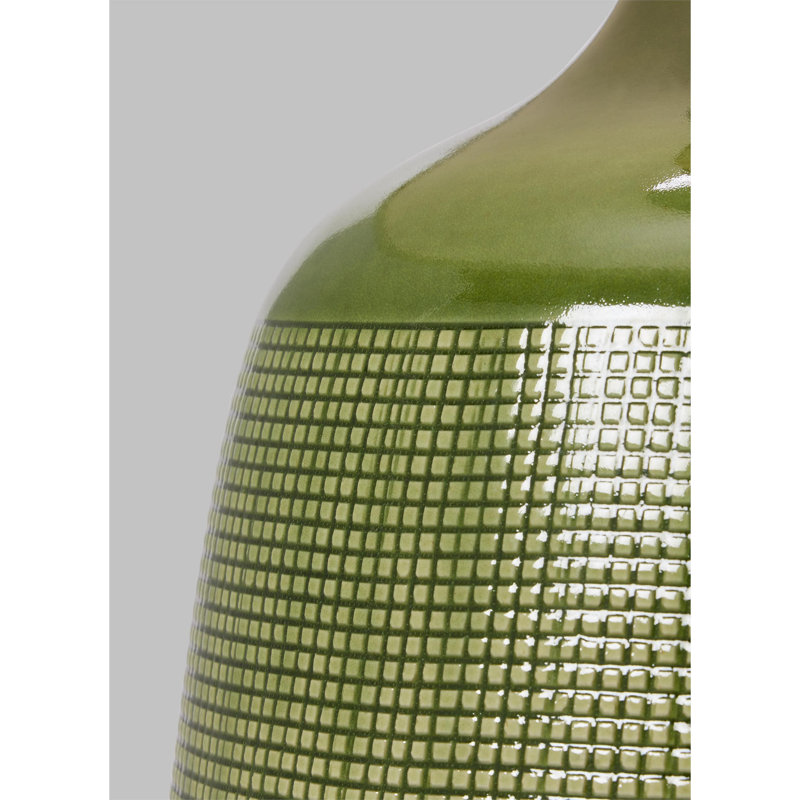 Ornella Table Lamp, Green, 19.25" H x 10" W x 10" D
