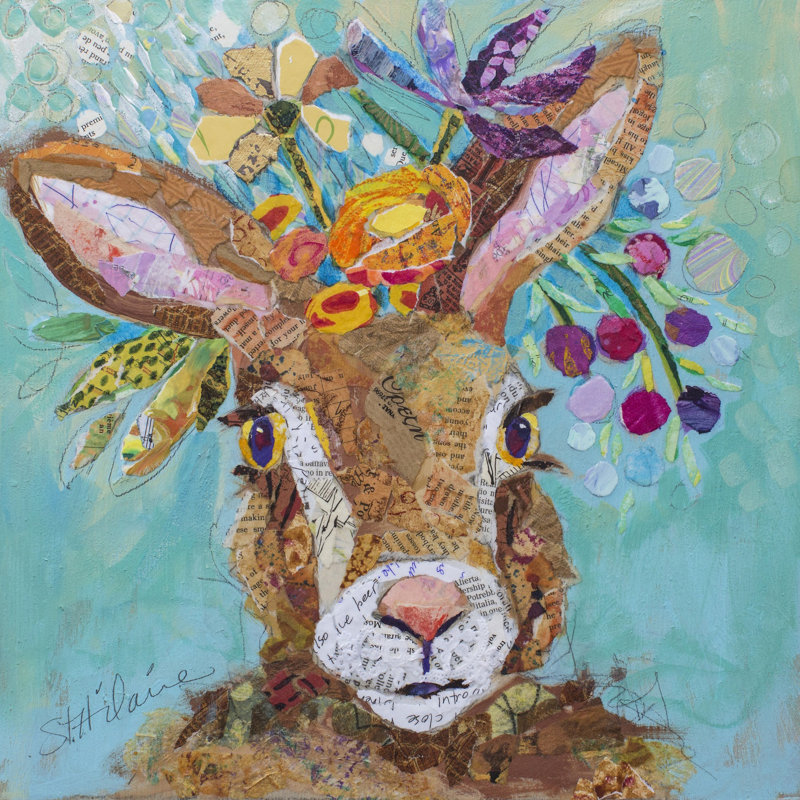 «Candice Bunny», reproduction sur toile tendue, H 18 po x l 18 po x P 1,5 po