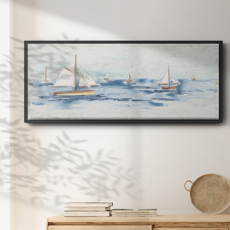 Bateaux sur l'eau I, Noir, H 20 po x l 50 po x P 1,5 po