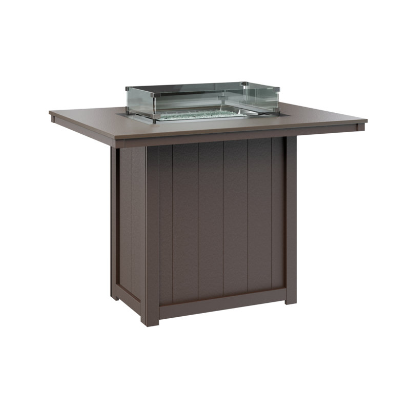 Foyer de table berlinois Donoma, H 39 po x l 41 po x P 54 po, Bronze martelé avec base brun chocolat