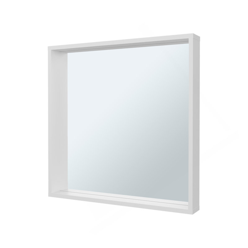 Armoire de rangement murale avec miroir, blanc