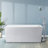 Topcraft Modern 43" x 28" Freestanding Acrylic Soaking Bathtub, Matte White Freestanding Tub for Bathroom