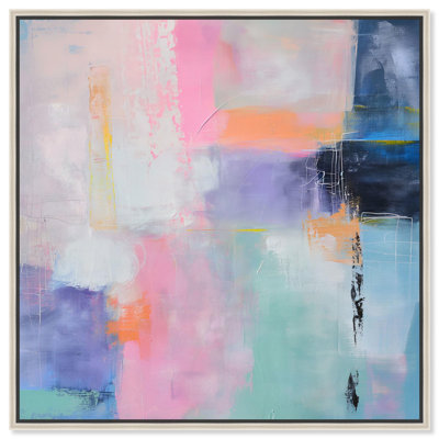 Pastel Retro Canvas Modern Color Abstract by Art Remedy