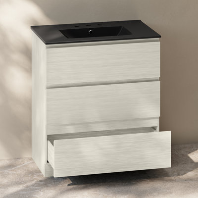 Dessus de meuble-lavabo autoportant à 3 trous à 3 trous Liberte