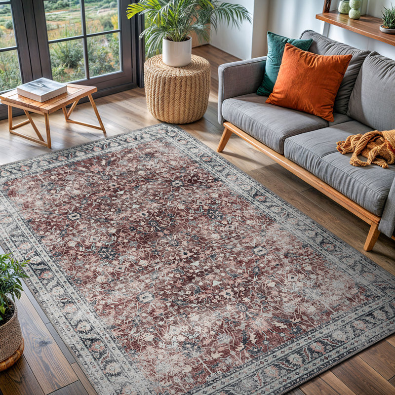 Tapis avec envers antidérapant Koressa, Rectangle 5 pi x 7 pi