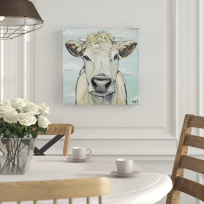 Reproduction d’art sur toile tendue, "when cows fly" par tori campisi