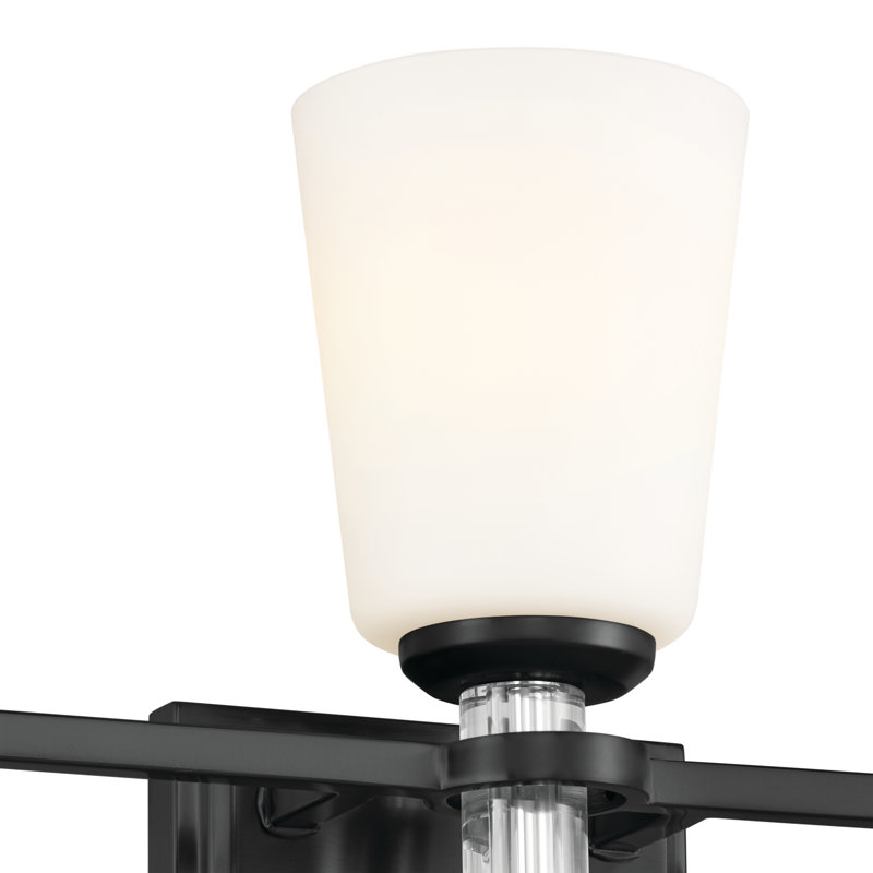 Burnita Dimmable Vanity Light, Black, 3