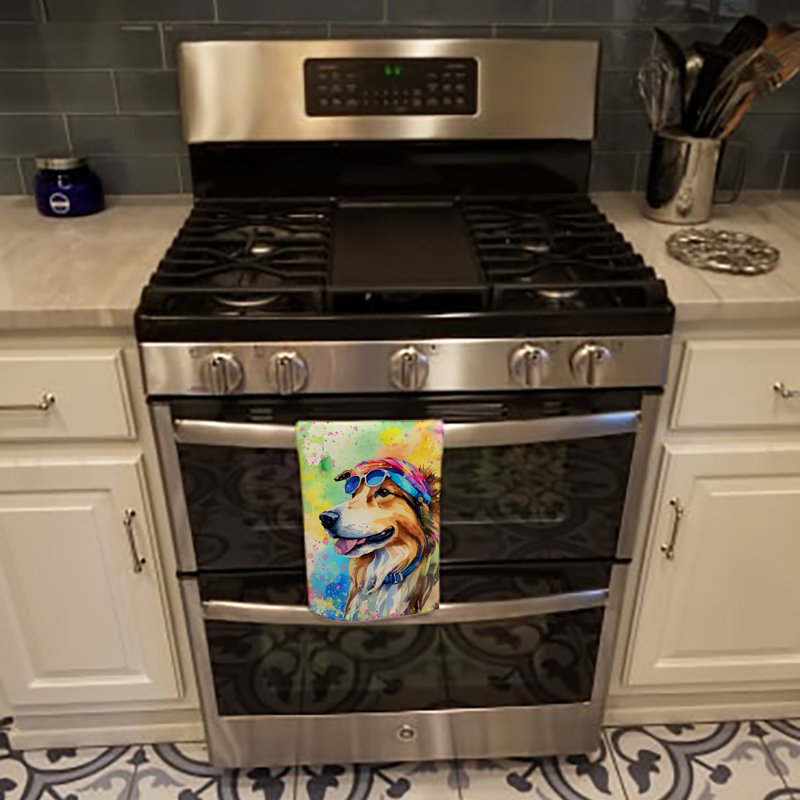 Serviette de cuisine Collie Hippie Dawg