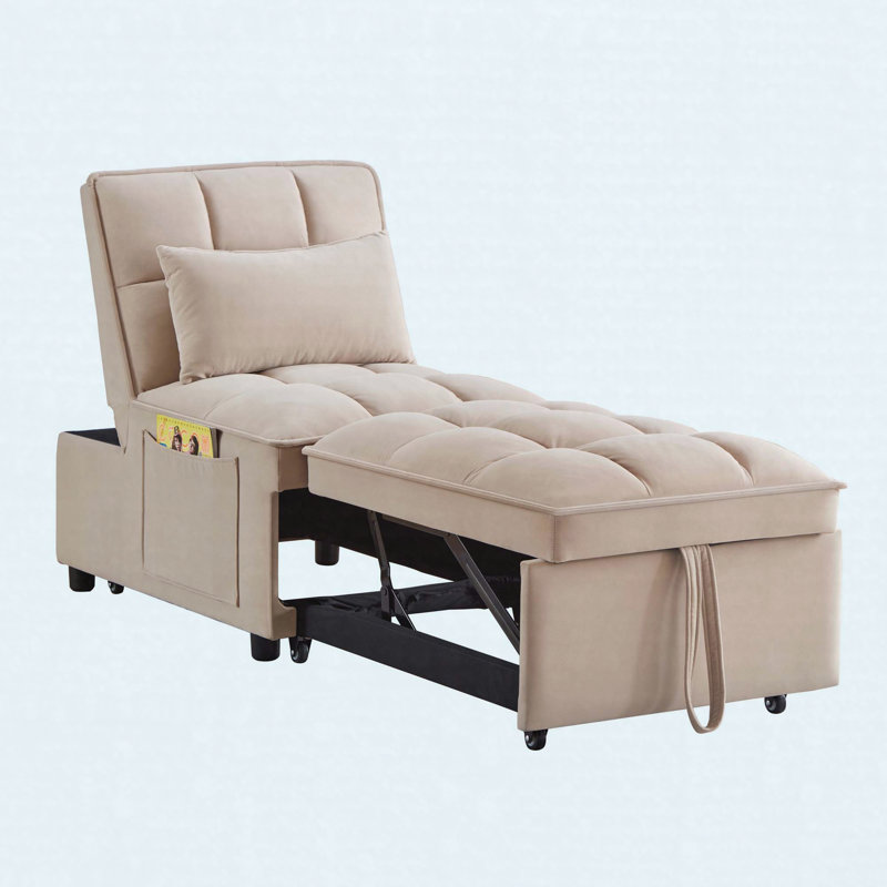 Méridienne convertible simple, taupe