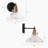 Iron Armed Sconce With Seeded Glass
