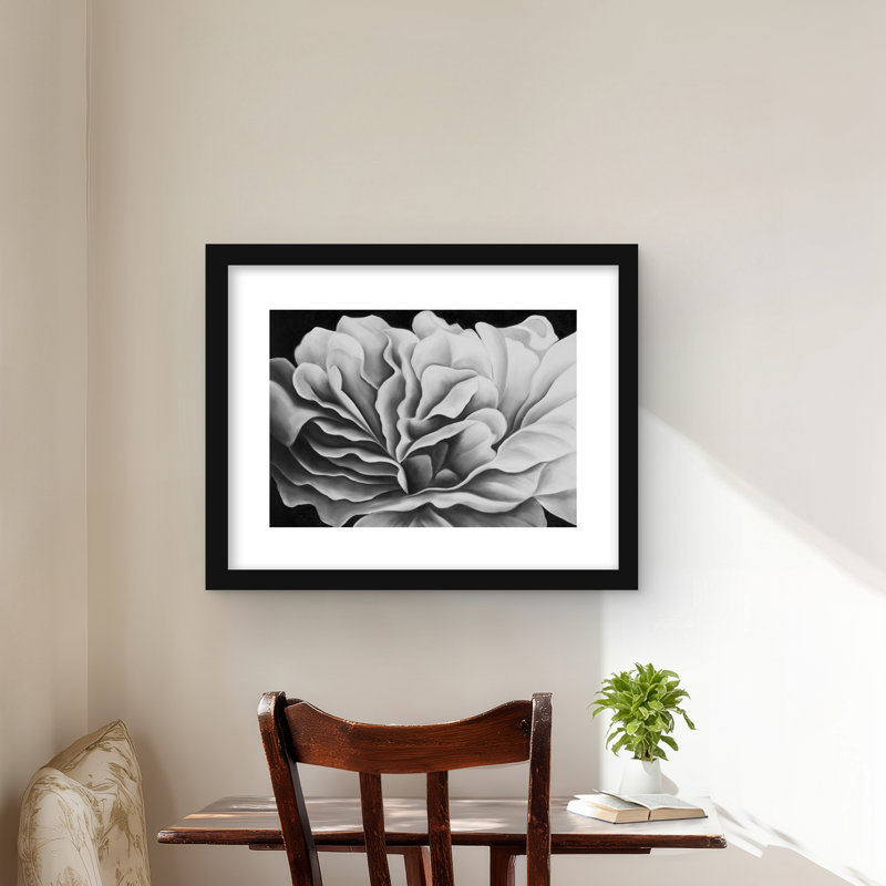 Magnifique imprimé de fleurs noires et blanches | Décoration romantique pour la maison