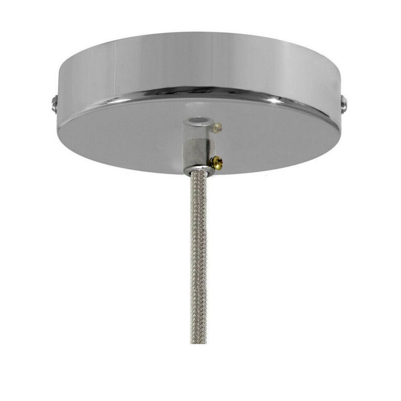 Solarah Single Outlet Ceiling Rose 100Mm Metal Ceiling Rose With Cord Grip And Fitting Accessories, For Ceiling Rose Lighting And Wall Lamp Lighting Kit