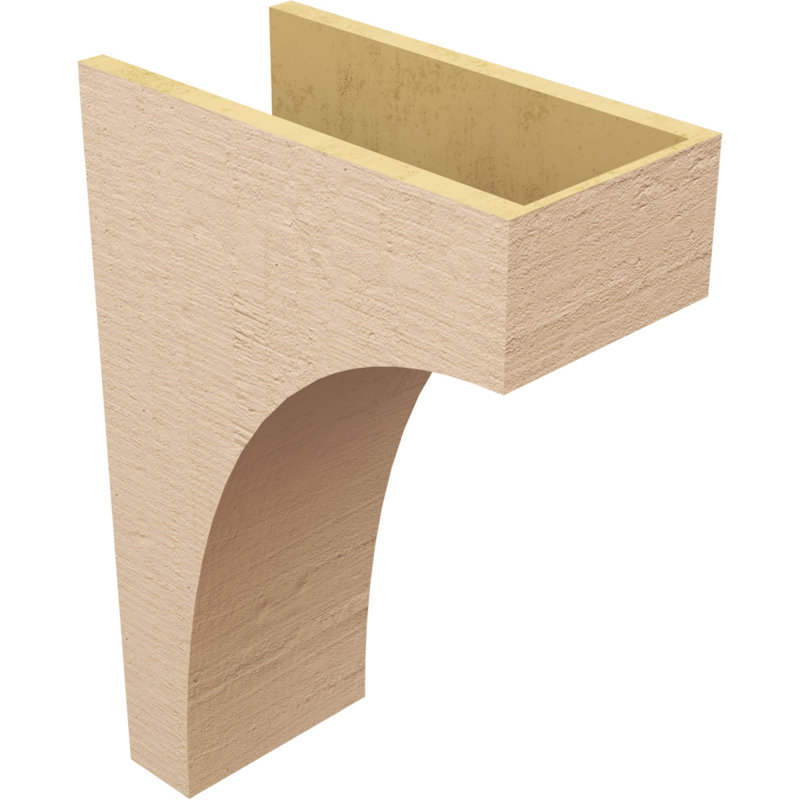 Bois de cèdre brut StockportThane Corbel, apprêté brun clair Stockport, H 27 po x l 9 po x P 18 po