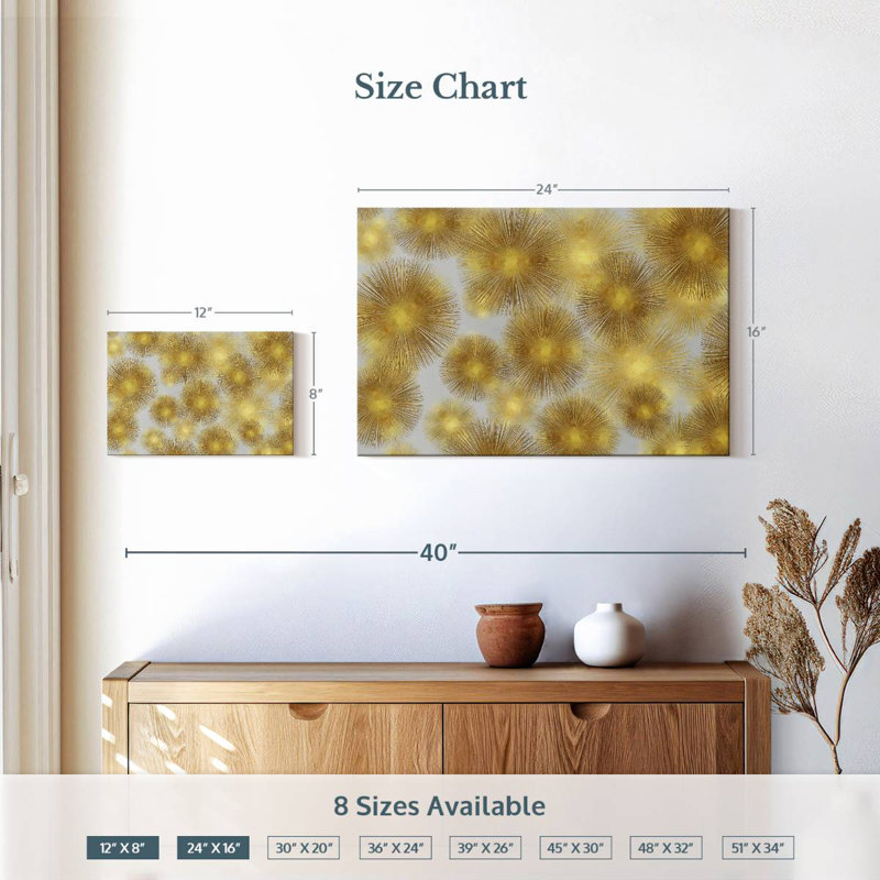 Avery Sunburst Cluster, 16" H x 24" W