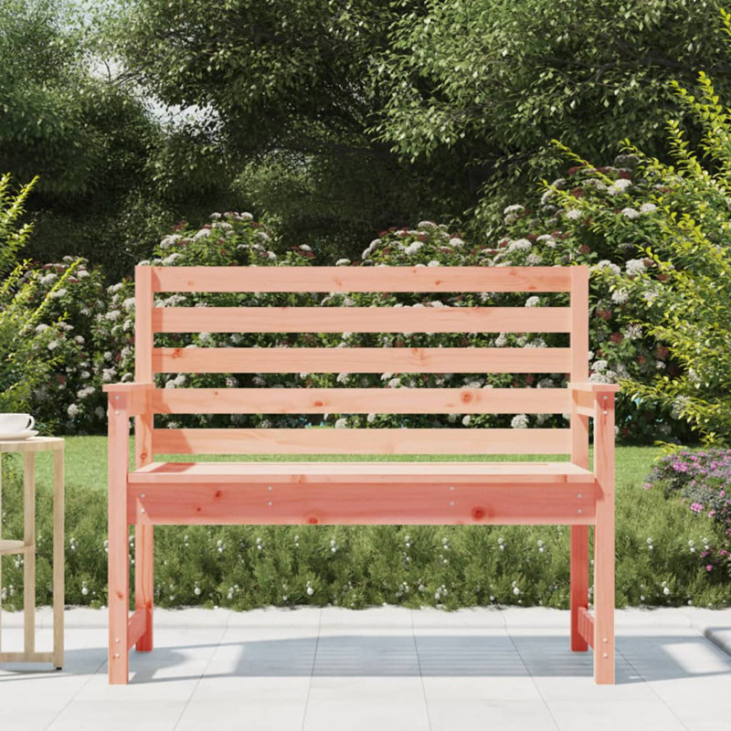 Monestime Solid Wood Outdoor Bench, Natural Douglas