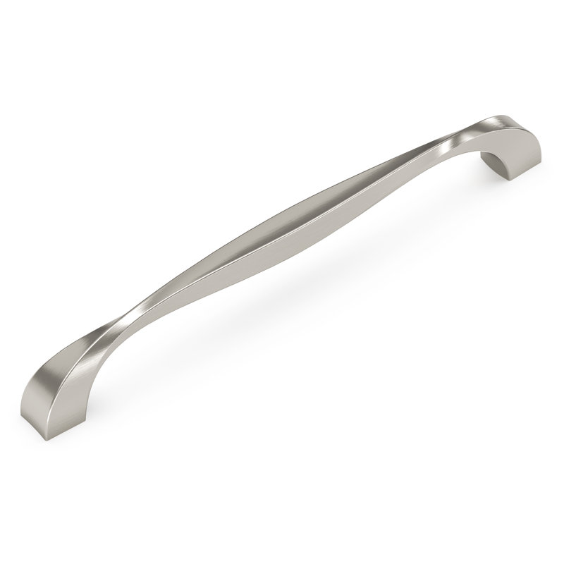 Poignée poignée Twist Collection - 7-9 / 16 po Poignée d'armoire nickel satiné - Quincaillerie transitionnelle pour tiroirs et armoires