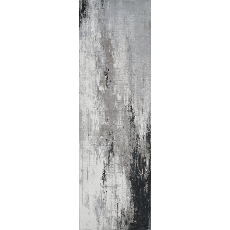 Machine Washable Liam Gray/Black Rug