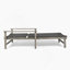 Chaise longue en bois d'acacia et en osier Hampton, durable et réglable pour une détente ultime en plein air