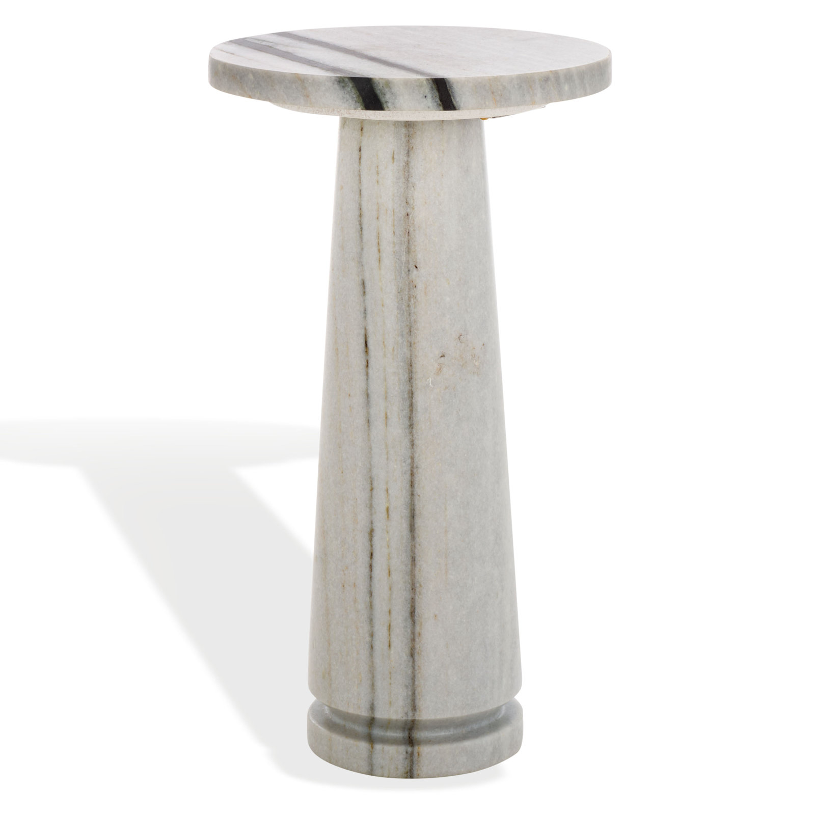 Alysson End Table, White Black