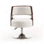 Fauteuil demi-tonneau pivotant en cuir Salon Vegan-356760944