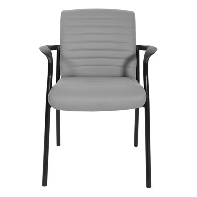 Emblyn Faux Leather Seat Waiting Room Chair with Metal Frame