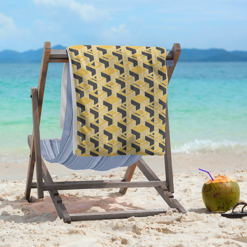 Jordao Beach Towel, Dark Green/Black